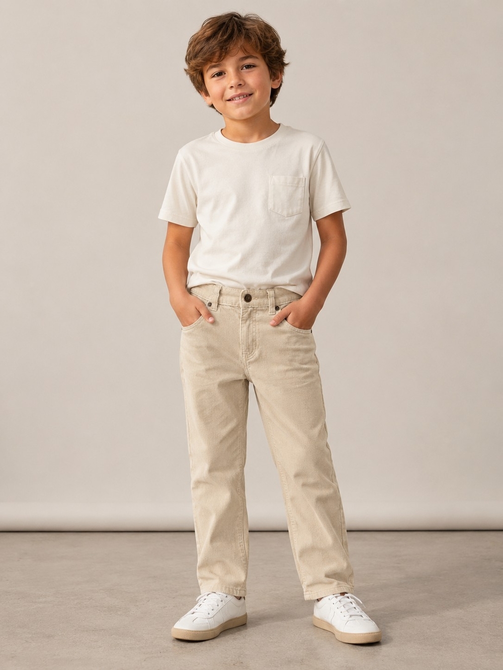 Crewcuts Boys Beige Corduroy Pants Kids Size 6